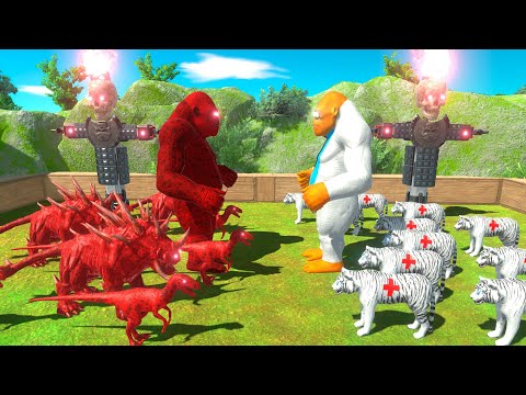 ⚡ King VIRUS Goro The Giant vs DOCTOR Goro The Giant DEATH RUN  - 🦖 Animal Revolt Battle Simulator 🦕