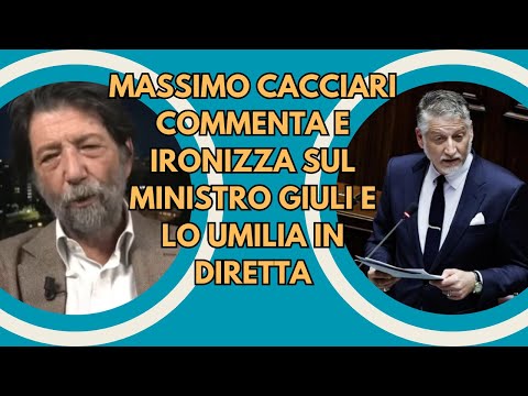 Cacciari Superlative Ridicules Giuli's Speech Calling It Incomprehensible