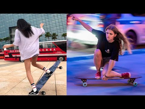 Best Longboarding Skills TikTok Compilation - Longboard Girls Dance