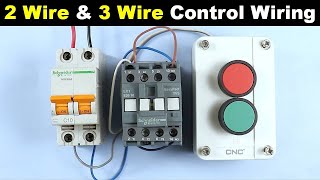 Download the video "How to Turn ON And OFF Contactor by using Two Wire and Three Wire Control Method @TheElectricalGuy"