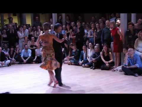  Fabian Peralta  and  Josefina Bermudez Avila  are  dancing  to  a  tango  at  Łódź Tango Salon Festival  in  2014