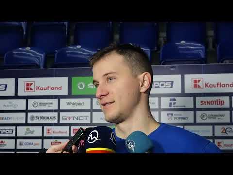 Peter Novajovský a Matej Paločko po zápase so Zvolenom (46.kolo Tipos Extraliga)