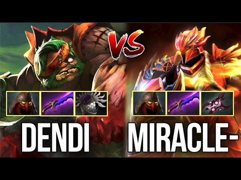 Dendi NEW META BUILD Pudge vs. Miracle DK Intense Dota 2