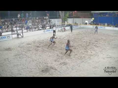 Pontos do Primeiro Set da Final Profissional - Águia e Tatá x Tavinho e Victor