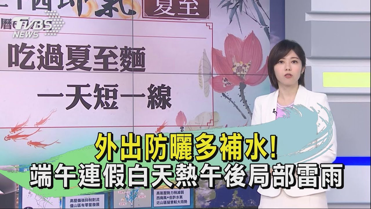 外出防曬多補水! 端午連假白天熱午後局部雷雨