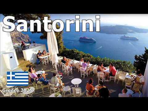 Santorini, Greece - 4K Walking Tour - Summer 2025 🇬🇷