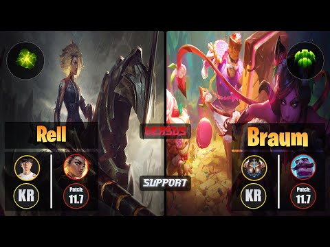 Effort RELL (Support) [Aftershock] VS BRAUM - Challenger KR Patch 11.7