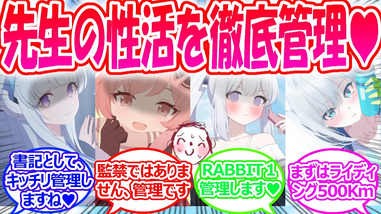 【SS】先生のだらしないセイ活を改善すべく生徒たちによる先生徹底的管理生活が始まった世界線に対する先生たちの反応【ブルアカ・ブルーアーカイブ・ブルアカ反応集】