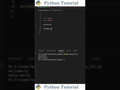 The Difference In Print Outputs Python Tutorial