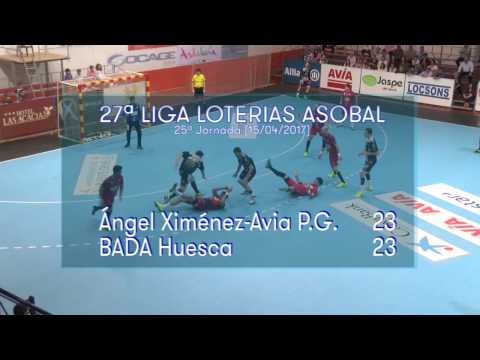 LIGA LOTERIAS ASOBAL J25 Ángel Ximénez-Avia P.G. - BADA Huesca 23 - 23
