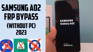 Samsung a02 frp bypass || Samsung a02 google account unlock  (2023) (without pc)