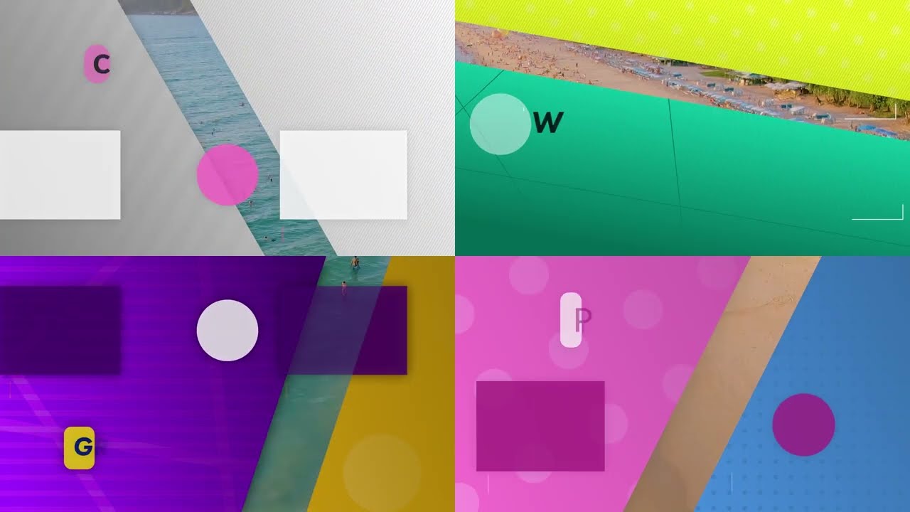 Stylish Two Tone End Screen – mogrt | Premiere Pro Template