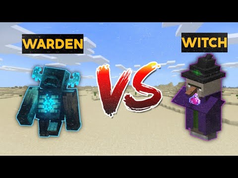 "EPIC Warden vs Witch Battle! Who Will Win?" #Minecraft #Clickbait