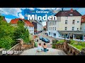 Minden, Germany 🇩🇪 Beautiful German Town Walking Tour ☀️ 4K 60fps HDR | A Summer Day Walk, 2023
