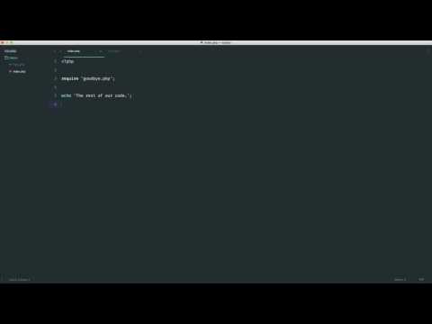 PHP Basics Breaking up files 28 35