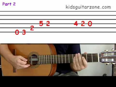 Guitar lesson 4B : Beginner -- 'Beat it' on three strings