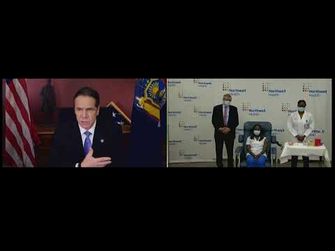 直播：紐約州長Cuomo出席首批衛生工作者疫苗接種儀式 (LIVE: New York Governor Cuomo attends first vaccines for health workers)