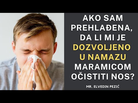 Ako sam prehlađena, da li mi je dozvoljeno u namazu maramicom očistiti nos? - mr. Elvedin Pezić