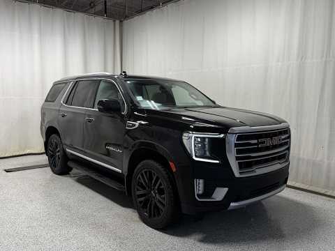 2021 GMC Yukon 4WD 4dr SLT in Black for sale at Park Mazda in Sherwood Park, AB