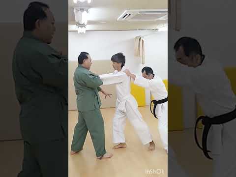 胸倉を両手で掴まれた際の合気崩し【VS二人の力】 合気道#武道　 #martialarts　#格闘技