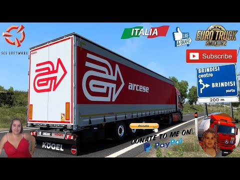 Euro Truck Simulator 2 (1.45) Arcese Delivery Lecce to Taranto DLC Bell'Italia by SCS + DLC's & Mods