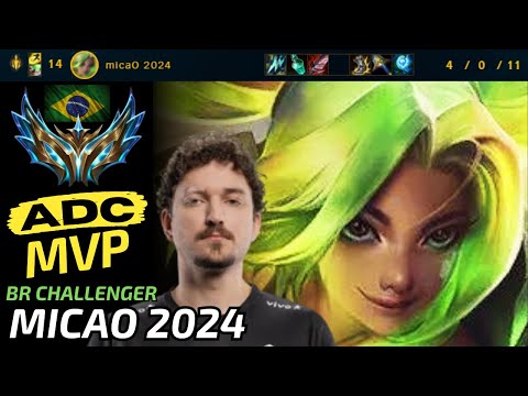 Zeri ADC vs Jinx - BR Challenger - micaO 2024 -978 LP - MVP
