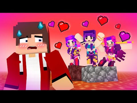 MAIZEN : JJ Stuck on ONE Block with K-POP Demon Huntrix?! - Minecraft Animation JJ & Mikey