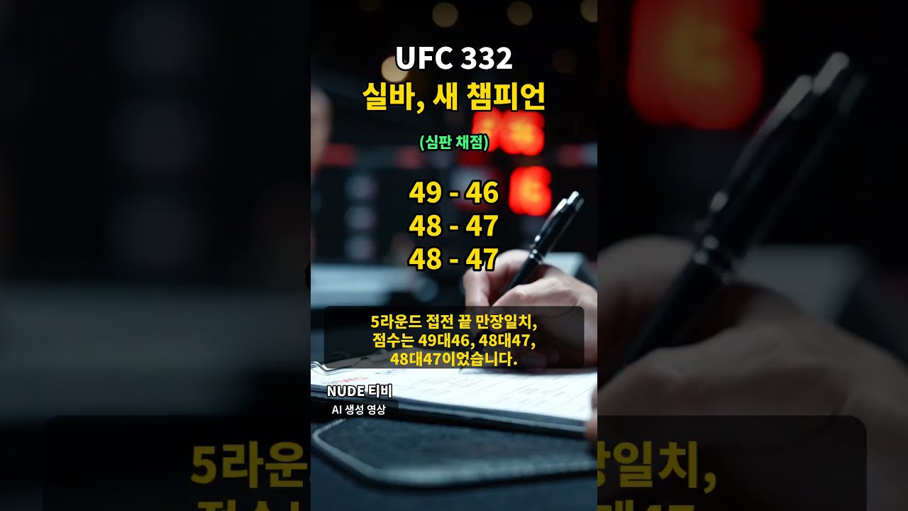 UFC 332 결과 | 실바 vs 왕충 5라운드 판정, 탈보트는 1R TKO