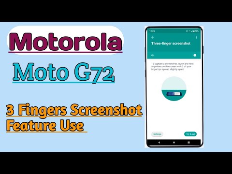 Motorola Moto G72 || How To Use 3 Fingers Screenshot Feature