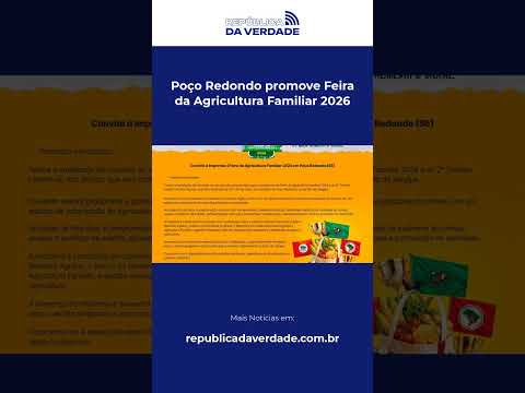 Poço Redondo promove Feira da Agricultura Familiar 2026 #Shorts