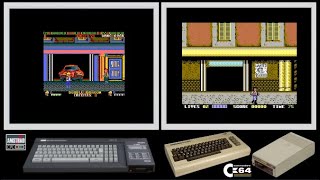 CPC vs C64 : DOUBLE DRAGON (Side by side comparison)