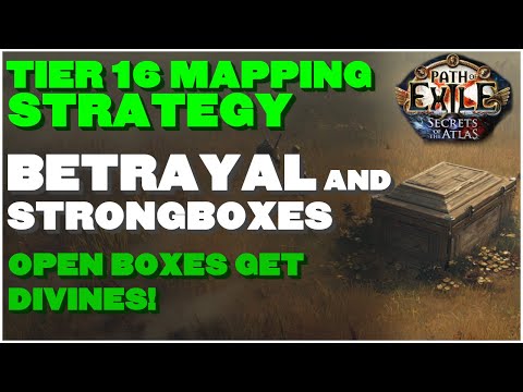 [POE 3.26] Tier 16 Strongbox and Betrayal Farming! Opening Boxes and Betraying Old Masters For Loot!