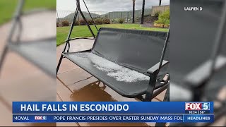 Watch: Hail falls in Escondido