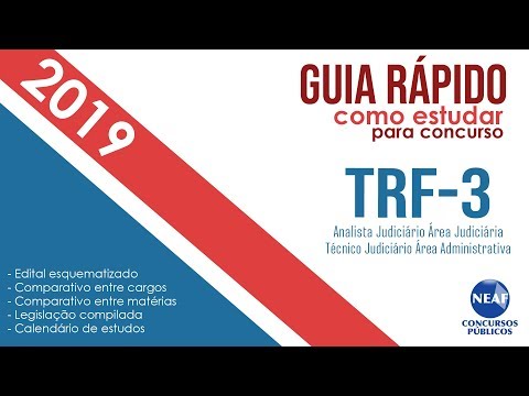 Guia Rápido TRF 3 - Como estudar para Concurso | Concurso TRF3 2019