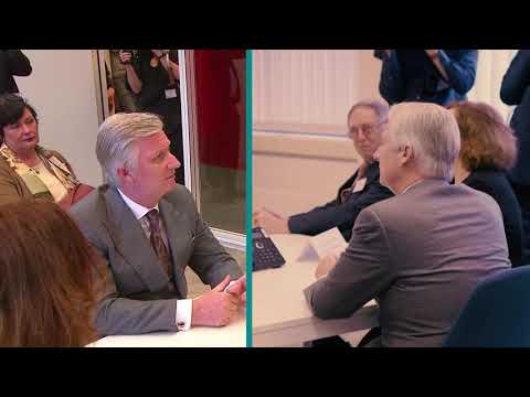 Koning Filip bezoekt de RSZ/Le roi Philippe visite l'ONSS