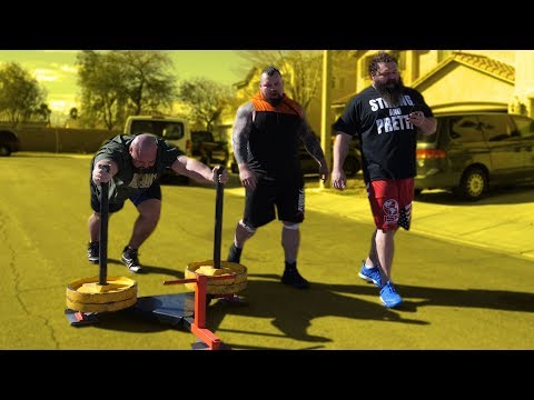 SLED PUSH AND SQUATTING WITH EDDIE HALL AND ROBERT OBERST