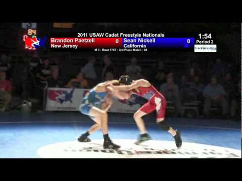 Cadet Freestyle 3rd 84 - Sean Nickell (CA) vs. Brandon Paetzell (NJ)