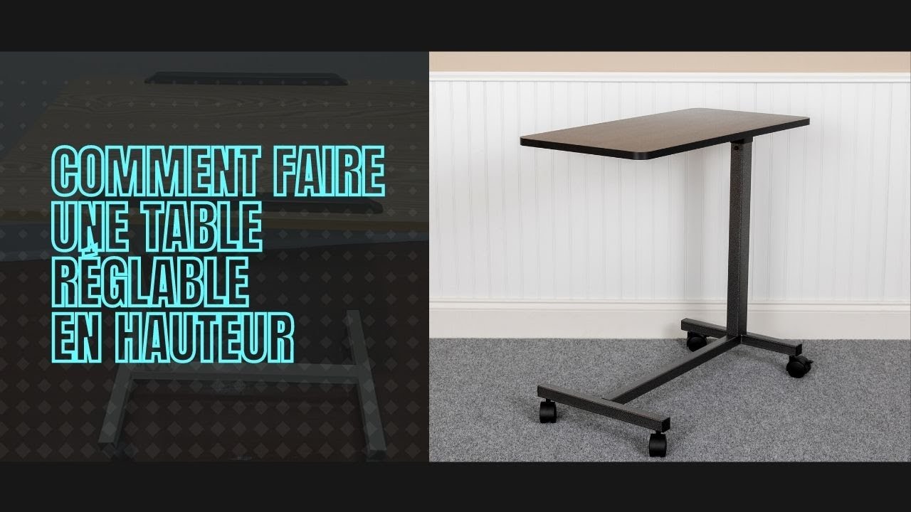 fabrication d'une table à manger ajustable _ Table de chevet pour lit réglable en hauteur #1