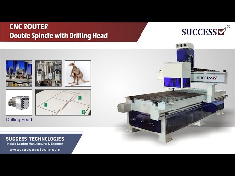 Double Spindle CNC Wood Router Machine With Drilling Head