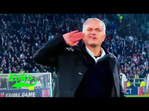 Celebración de Mourinho ante la afición de Juventus