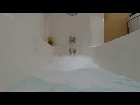 10 Hours Bathtub Filling Loop with Bubbles - Relaxing Water Sounds for Sleep 😴
