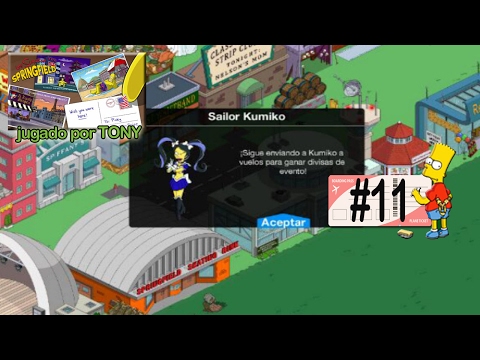 Los Simpson Springfield "Destino Spfld, Cap. 11 - Sailor Kumiko y misiones del Americatown" por Tony