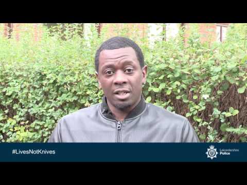 Bizzi Dixon shows his support for #LivesNotKnives.