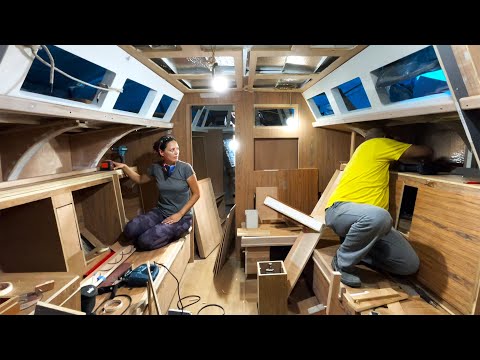 Rebuilding our ABANDONED SAILBOAT ⛵️ Ep60 – Salon Refit – Sailboat Restoration Project