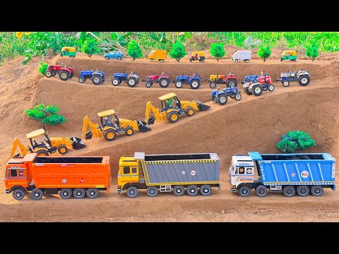 JCB 3DX and Tata truck parking video | tractor jcb video | jcb video | jcb tractor cartoon 