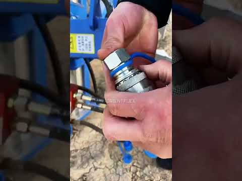 hydraulic hose will be connected faster with this quick connect hydraulic fittings #shorts