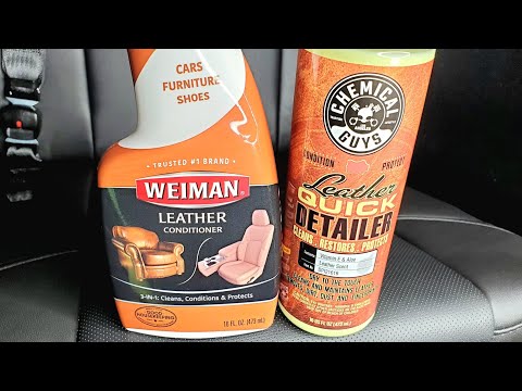 Weiman Leather Conditioner Vs. Chemical Guys Leather Quick Detailer Review on Car Seat