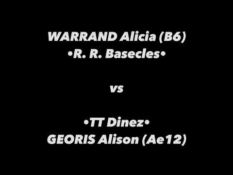 Tennis de Table ·Championnats A francophone· Dames - WARRAND Alicia (B6) vs GEORIS Alison (Ae12)
