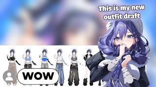 Kronii newest outfit draft is just so cool!【Hololive Clip】