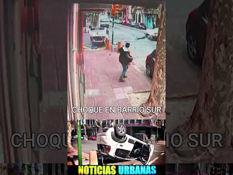 Violento choque en Barrio Sur: niños lesionados y pasajera se golpeó la cabeza en un taxi. #uruguay
